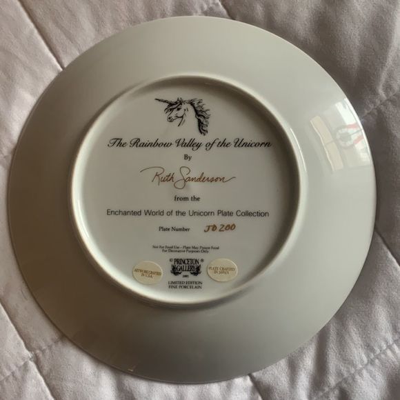 1991 The Rainbow Valley of the Unicorn by Ruth Sanderson Fine Porcelain … - Picture 3 of 10